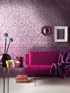 Mosaico, Color violeta, Cristal, 32.7x228.9 cm, Acabado brillo